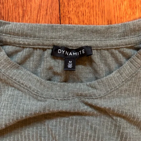 Dynamite Olive Ribbed Top - Picture 3 of 3